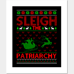 Sleigh The Patriarchy Ugly Christmas Posters and Art